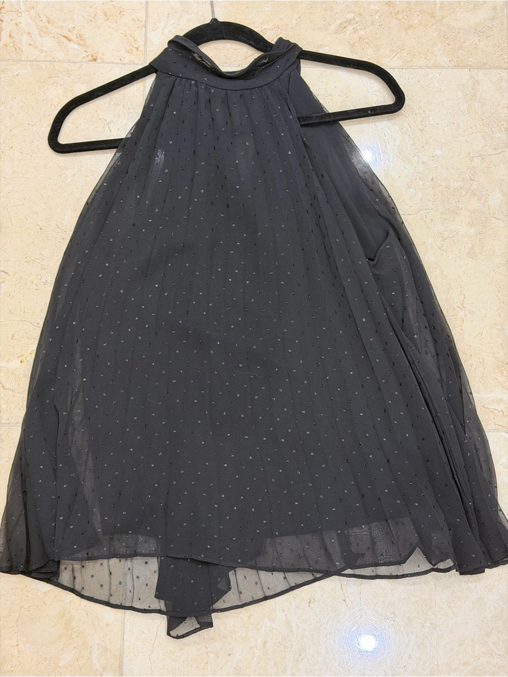 Black Sheer Top - MANGO